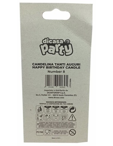Dicasa Candelina Buon Compleanno - Numero 8